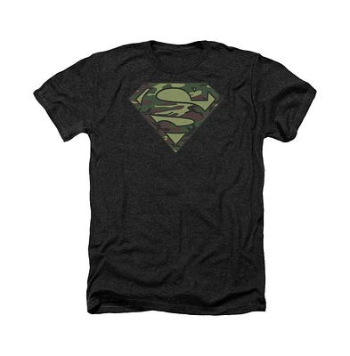 Superman Men's Camo Logo Adult Heather Tee / T-Shirt