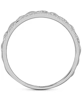 Diamond Twist Double Row Ring (1/5 ct. t.w.) in 10k White Gold