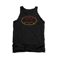 Batman Men's Flame Outlined Logo Adult Tank Top