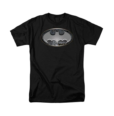 Batman Big & Tall Steel Wall Shield Short Sleeve Adult Tee / T-Shirt