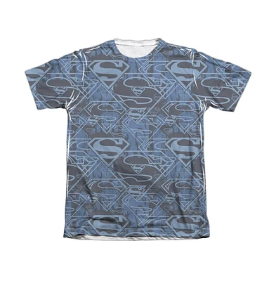 Superman Men's Shielded Adult 65/35 Poly/Cotton Short Sleeve Tee / T-Shirt