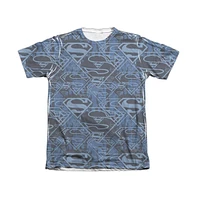 Superman Men's Shielded Adult 65/35 Poly/Cotton Short Sleeve Tee / T-Shirt