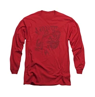 Superman Men's Code Red Long Sleeve Adult Tee / T-Shirt