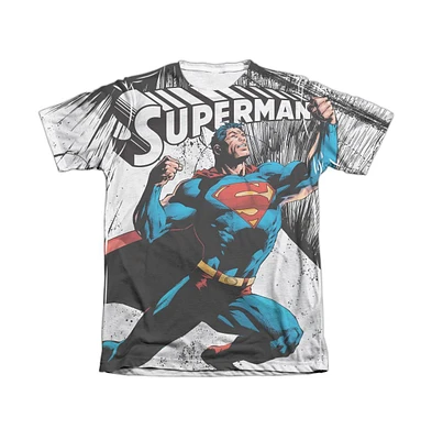 Superman Men's To Infinity Adult Poly/Cotton Short Sleeve Tee / T-Shirt