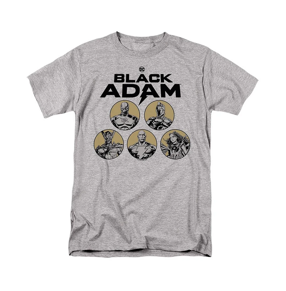 Black Adam Men's Contrast Group Short Sleeve Adult Tee / T-Shirt