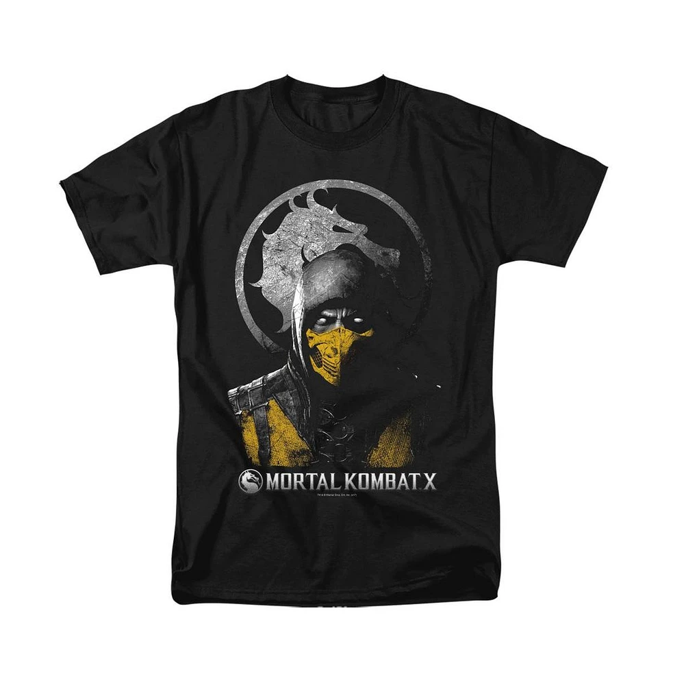 Mortal Kombat X Men's Scorpion Bust Short Sleeve Adult Tee / T-Shirt