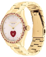 Coach Women's Brooks Automatic Gold-Tone Stainless Steel Bracelet Watch, 38mm