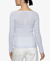 Sanctuary Women's white Lace Long Sleeve T-Shirt