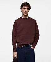 Mango Men's Regular-Fit Cotton Sweatshirt