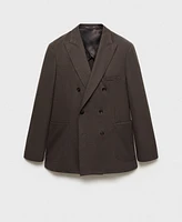 Mango Men's Slim-Fit Virgin Wool Double-Breasted Blazer