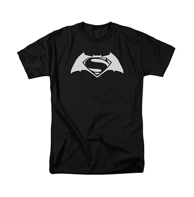 Batman V Superman Men's Simple Logo Short Sleeve Adult Tee / T-Shirt