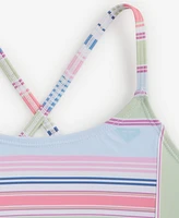 Roxy Big Girls Salty Stripe Two-Piece Swimsuit Set