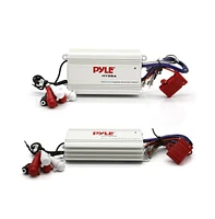 Pyle 4-Channel Bluetooth Marine Amplifier Kit, Waterproof, 1200W, White