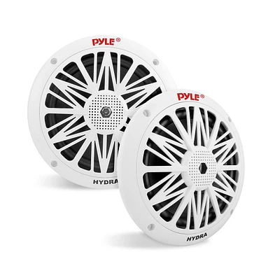 Pyle 6.5" Marine Component Speakers, 2-Way, 200 Watt, Water-Resistant, White