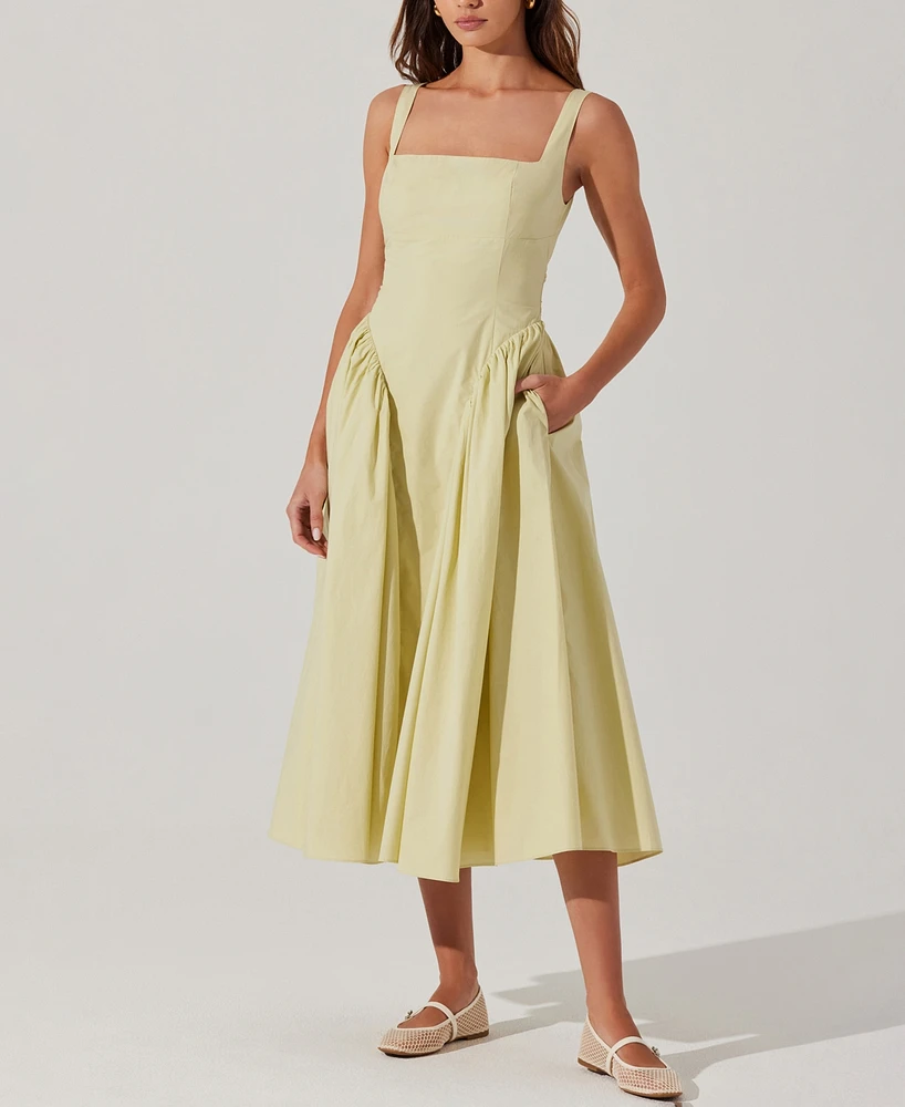 Astr the Label Women's Vinya Sleeveless Cotton Midi Dress