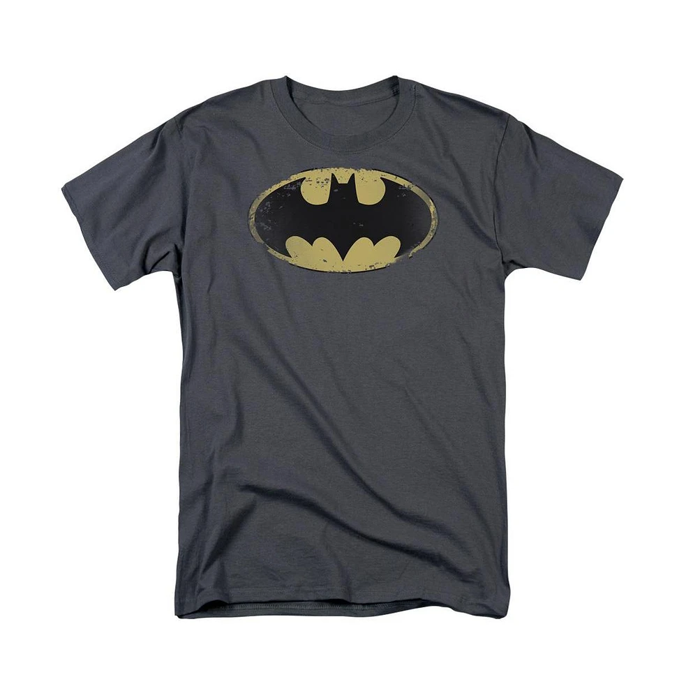 Batman Big & Tall Distressed Shield Short Sleeve Adult Tee / T-Shirt