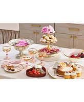 Mackenzie-Childs Sterling Check Rattan Enamel Heart Tray