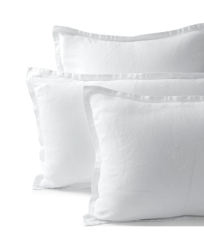 Lands' End Garment Washed Flax Linen Breathable Pillow Sham