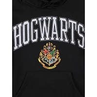 Harry Potter Hogwarts Crest Long Sleeve Black Adult Layered Hoodie-xl