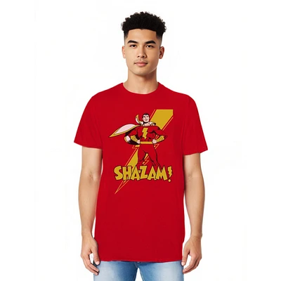 Dc Shazam Men's Comics Adult Heather Tee / T-Shirt