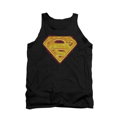 Superman Men's Hot Steel Shield Adult Tank Top