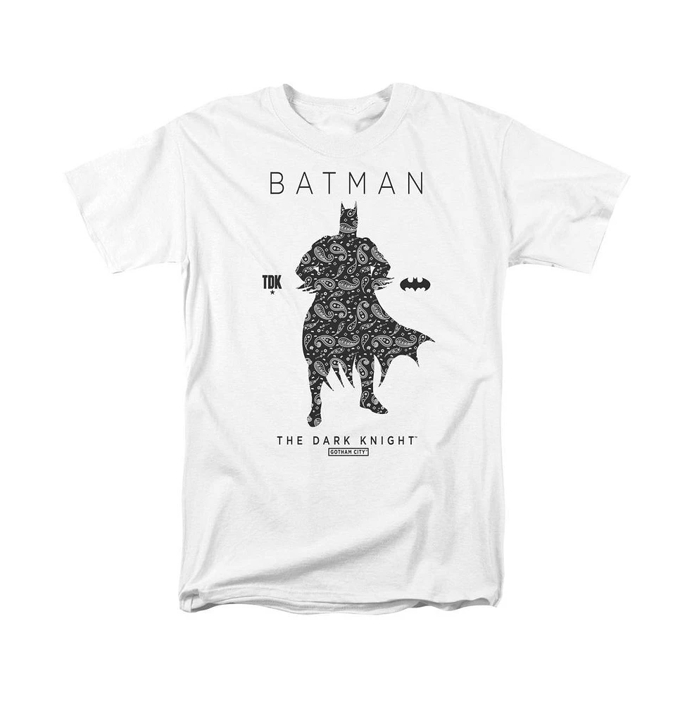 Batman Big & Tall Paislety Silhouette Short Sleeve Adult Tee / T-Shirt