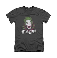 Batman Men's Classic Tv joker Short Sleeve Adult V Neck Premium Cotton Tee / T-Shirt