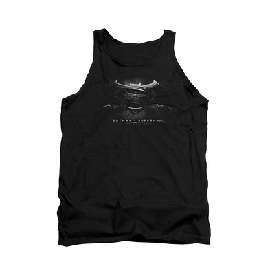 Batman V Superman Mens Bw Logo Adult Tank Top