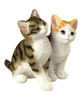 Fc Design "2-pc Set" 4"H Brown Tabby and Orange Tabby Sitting side by side Figurines Figurine Statue Ornament Home Room Office Decor and Perfect Ideas