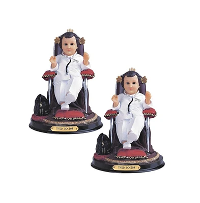 Fc Design "2-pc Set" 9"H Child Doctor on Chair Statue Baby Jesus Nino Doctor Nino Kid Figurine Statue Ornament Home Room Office Decor and Perfect Idea