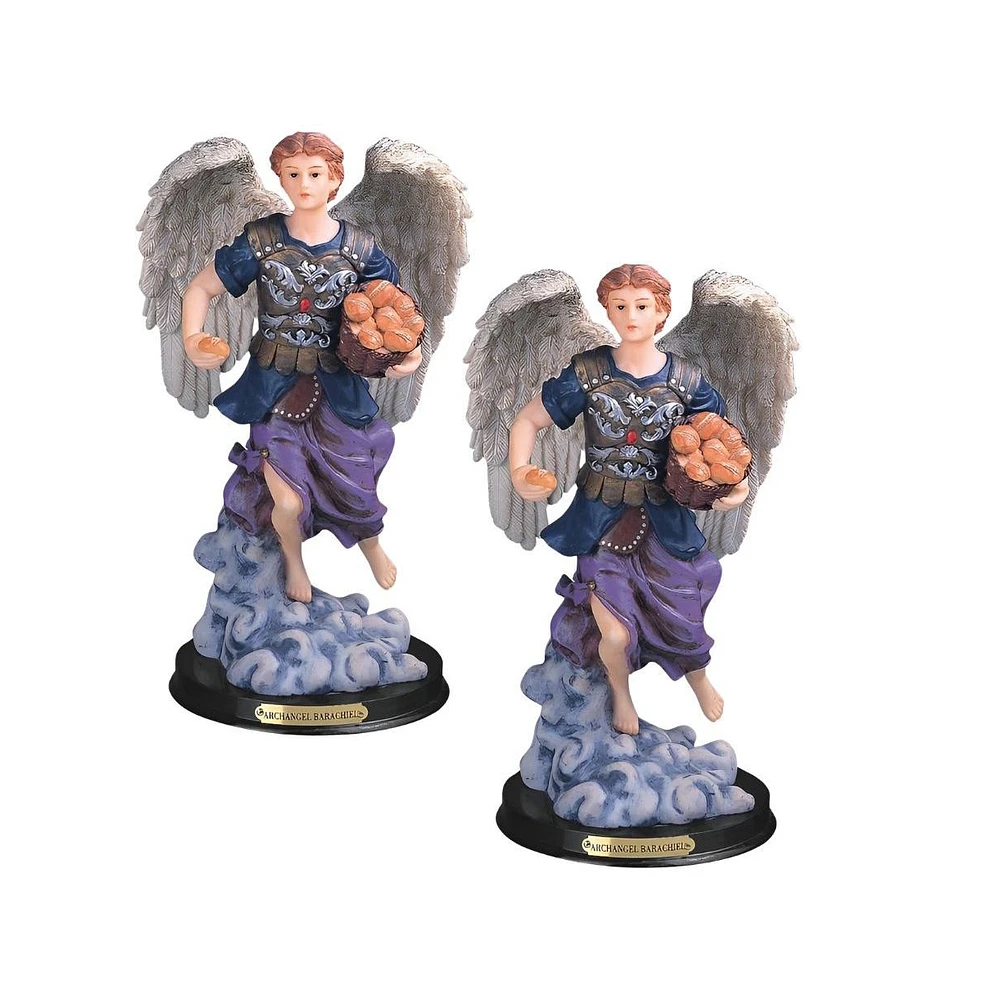 Fc Design "2-pc Set" 12"H Archangel Barachiel Statue Chief of The Guardian Angels Holy Figurine Statue Ornament Home Room Office Decor and Perfect Ide