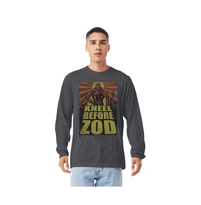 Superman Mens Zod Poster Long Sleeve Adult Tee / T-Shirt