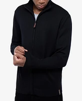 Spring + Mercer Men's Full Zip Mock Neck Sweater