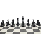 We Games Color Bright Plastic Staunton Tournament Chess Pieces with 3.75 in. King - Half Chess Set of Chess Pieces Only
