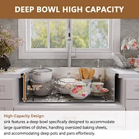 Casainc 33inch L Single Bowl Stainless Steel Drop-in Kitchen Sink