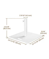 LAGarden Square Umbrella Base with Wheels Market Stand Load Capacity 220Lb for 2 3/8" Pole Patio Umbrella Stand Outdoor