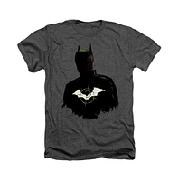 Batman Men's The Silhouette With Riddler Logo Adult Heather Tee / T-Shirt