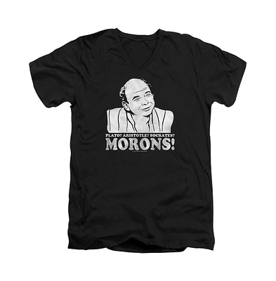 Princess Bride Men's Morons Short Sleeve Adult V Neck Premium Cotton Tee / T-Shirt