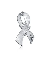 Bling Jewelry Ribbon Brooche Pin for Awareness Cancer Peace Survivor 3 Pack Set