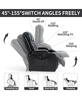 Boyel Living Infinite Position Up to 350 Lbs Power Lift Recliner Chair for Elderly Heavy Duty Motion Mechanism with 8-Point Vibration Massage and Lumb