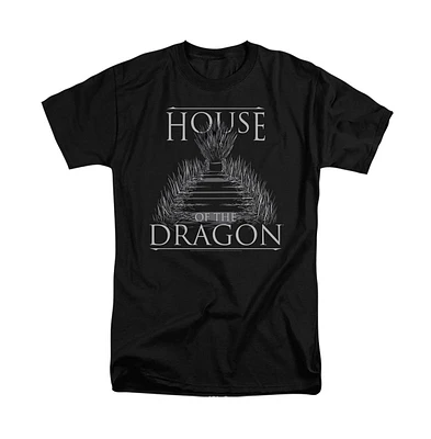 House Of The Dragon Men's Sword Throne Short Sleeve Adult Tee / T-Shirt