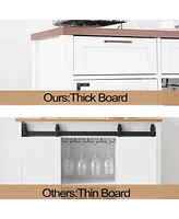gaomon 48" Coffee Wine Bar Cabinet with 3 Drawers