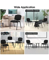 Gouun Office Chair with Metal Frame and Padded Cushions for Conference Room-Set of 2