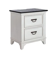 Liberty Furniture 2 Drawer Night Stand w/ Charging Station