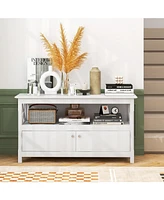 Gouun Tv Stand Entertainment Center with Charging Station for TVs up to 50 Inch