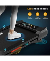 Redliro 15% Auto Incline Walking Pad Treadmill, 350lbs Capacity, Portable Under Desk Treadmill with App & Remote for Home Office