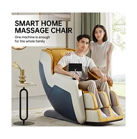 Zero Gravity Massage Chair with Hip Heating, Foot Massage & Full Airbag Coverage, Perfect for Home or Office