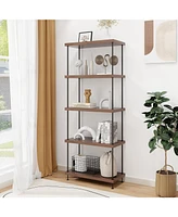 Gouun 5-Tier Multipurpose Display Rack with Metal Frame-5-Tier