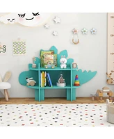 Gouun Kids Bookcase Shelf Toy Storage Organizer with Open Storage Shelves-Dinosaur