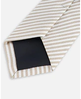 Deux par Boy Neck Tie Light Taupe Striped - Toddler|Child